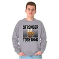 thumbnail image 1 of Stronger Together Peace Sign Equality Sweatshirt for Men or Women Brisco Brands M, 1 of 6
