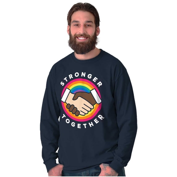 Stronger Together Social Justice Long Sleeve TShirt Men Women Brisco Brands S