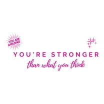You're Stronger Than What You Think Fitness Gym Motivational Quote Vinyl Decal Wall Art Sticker Designs Vinyl Stickers For Home House Walls Rooms Windows Bedroom Decoration Size (20x20 inch)