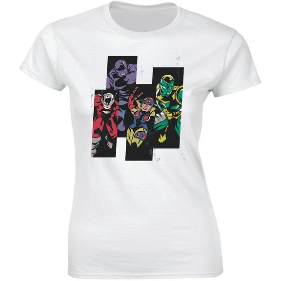 Strongest 4 Superheros Illustration Vintage Women's Gift T-Shirt