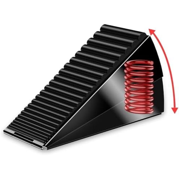 Strongest Door Stoppers for Bottom of Door- Spring Heavy Duty Door Stop Wedge, 3 Inch High Adjustable Metal Rubber Large Doorstop Strong Grip, Suits Carpet, Tile, Home, School, Commercial