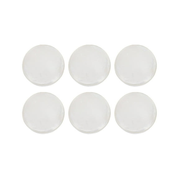 Strongest Home Wall & Door Handle Stopper 1.6" Set. 6 Pieces of Clear Rubber Door Knob, Round Wall Shield Cushion, Quiet Wall Protector for Door Handle, Guard Door Bumper Silencer(Clear,1.6x1.6x0.3")