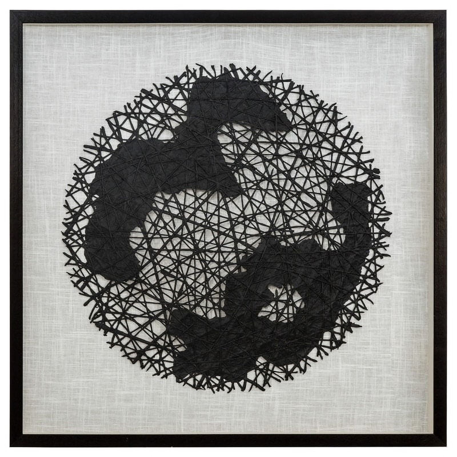 Strongest Ties 35" Black and White Mixed Media Shadowbox