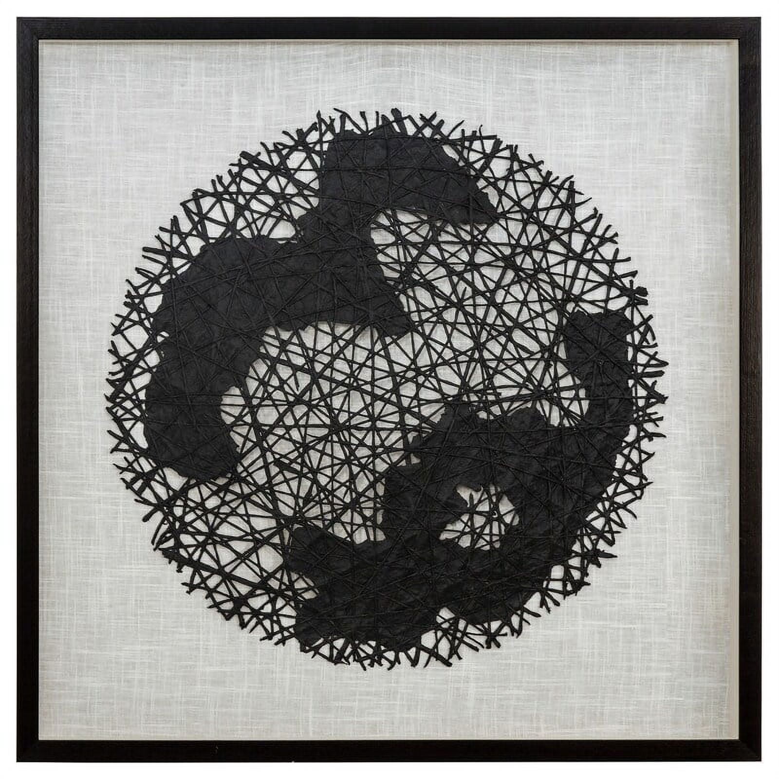 Strongest Ties 35" Black and White Mixed Media Shadowbox