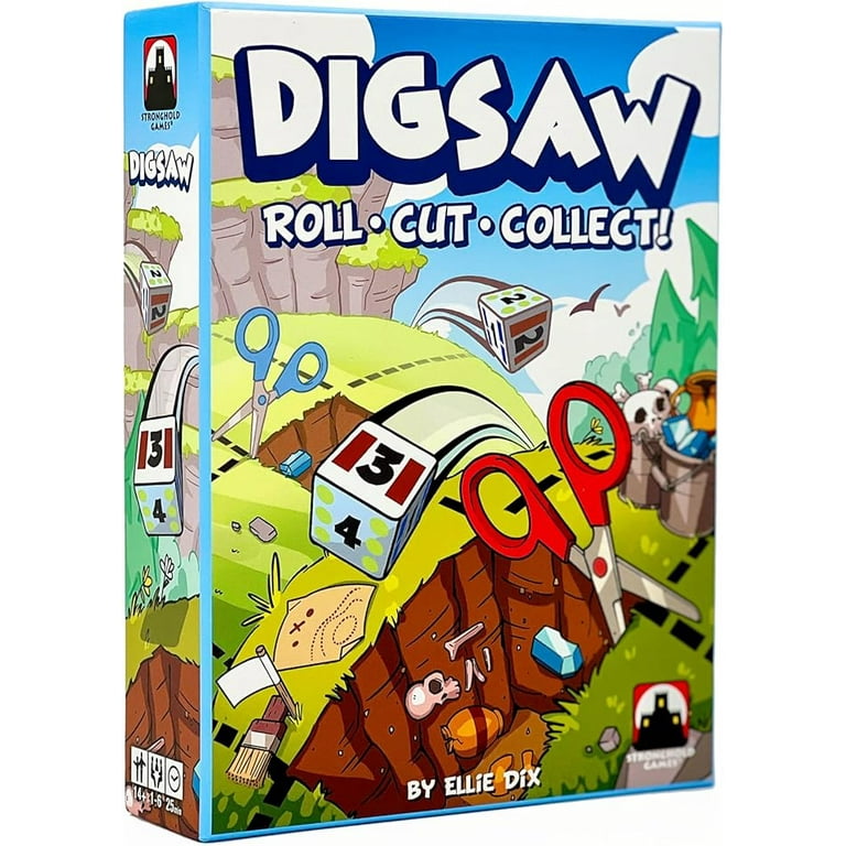 Stronghold Games Digsaw: Roll-and-Cut Archaeology Game - Fun Family Game for Ages 14+ - Plays in 25 Minutes - from The Makers of Terraforming Mars Stronghold Games Digsaw: Roll-and-Cut Archaeology Game - Fun Family Game for Ages 14+ - Plays in 25 Minutes - from The Makers of Terraforming Mars