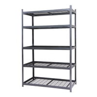 Rugged Rack 48"W x 24"D x 72"H 5-Shelf Boltless Wire Decking Rack only