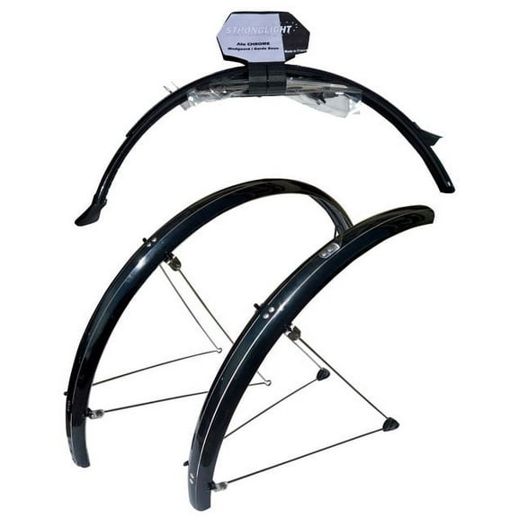 Stronglight 700C Cross 42mm Wide Section Guards. S-version with Fixed Bridges - Stainless Steel