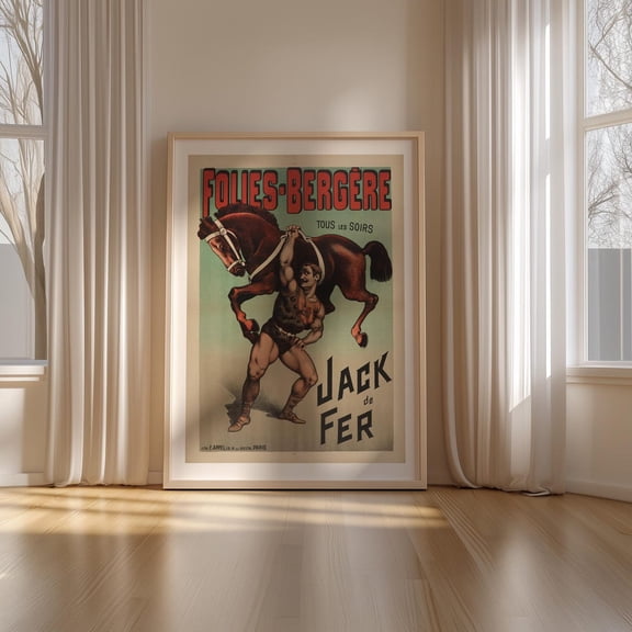 Strongman Jack De Fer Circus Wall Decor Unframed Paper Print