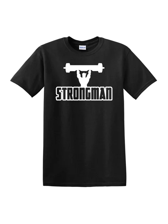 Strongman Silhouette Powerlifting Gym Bodybuilding Workout T-shirt