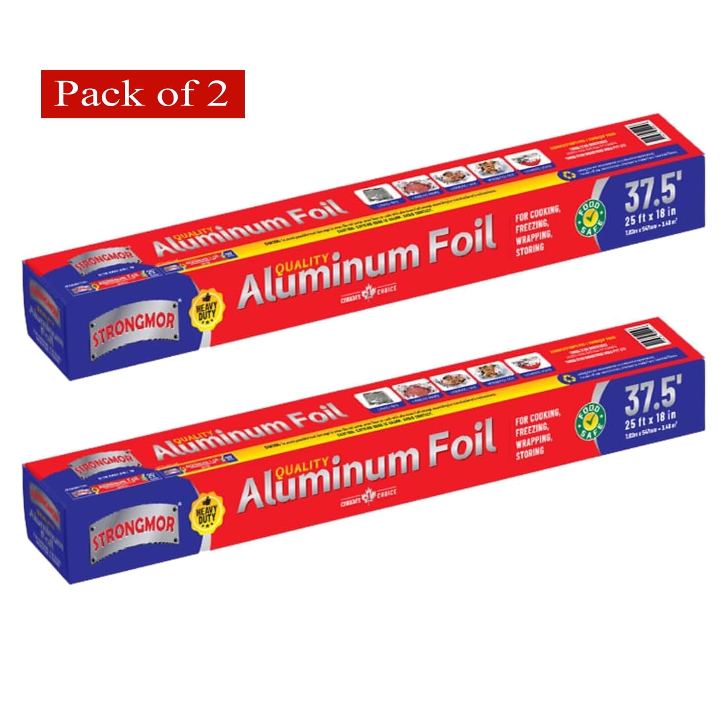 Strongmor Aluminum Foil Heavy Duty 25ft X 18in (Pack of 2)