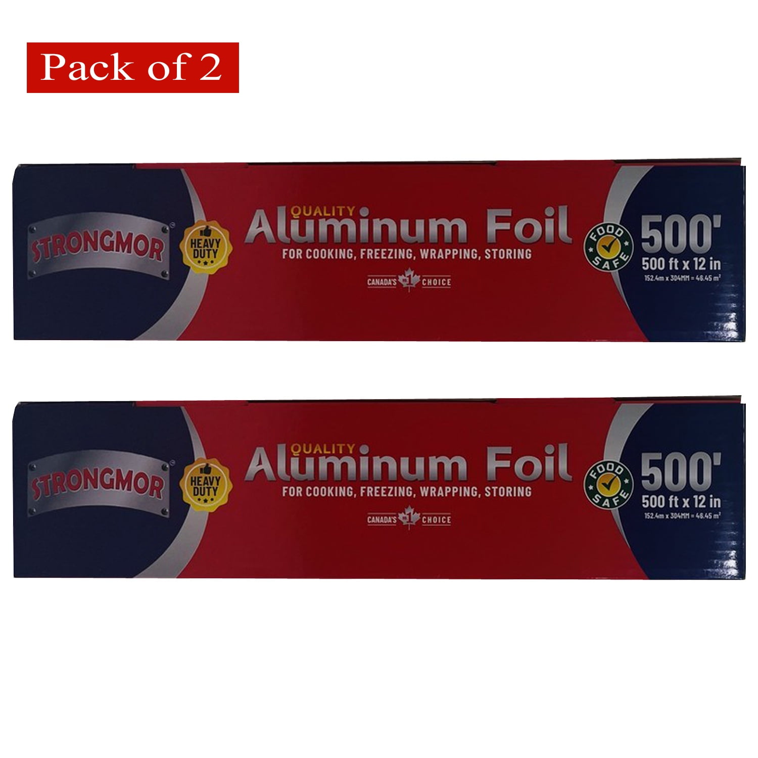 Strongmor Aluminum Foil Heavy Duty 500ft X 12In (Pack of 2)
