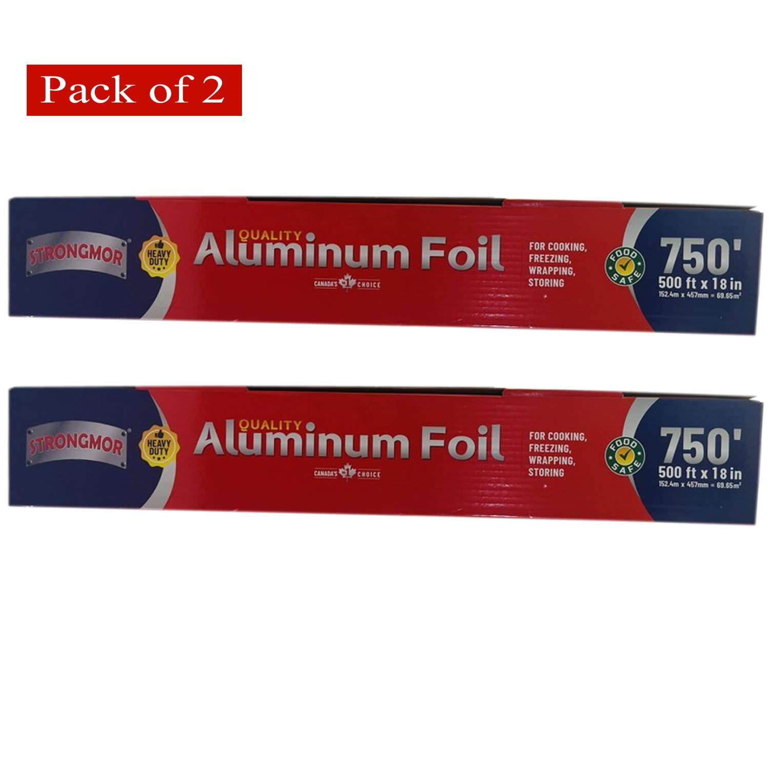 Strongmor Aluminum Foil Heavy Duty 500ft X 18 In (Pack of 2)