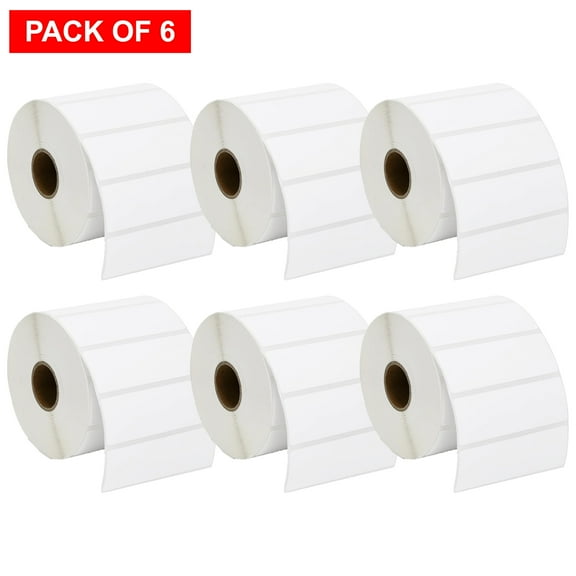 Strongmor ZB 3" X 1 Direct Thermal Labels for Barcodes, Postage Address, Shipping Labels, 1300 Count Per Roll (Pack of 6 Roll)