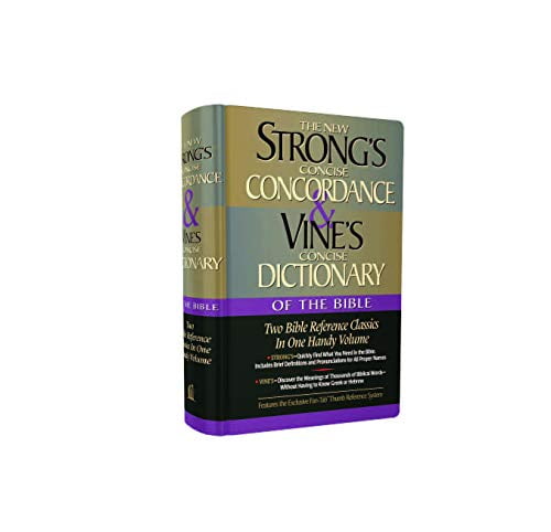 Pre-Owned Strongs Concise Concordance and Vines Concise Dictionary of the Bible: Two Bible Reference Classics in One Handy Volume Paperback