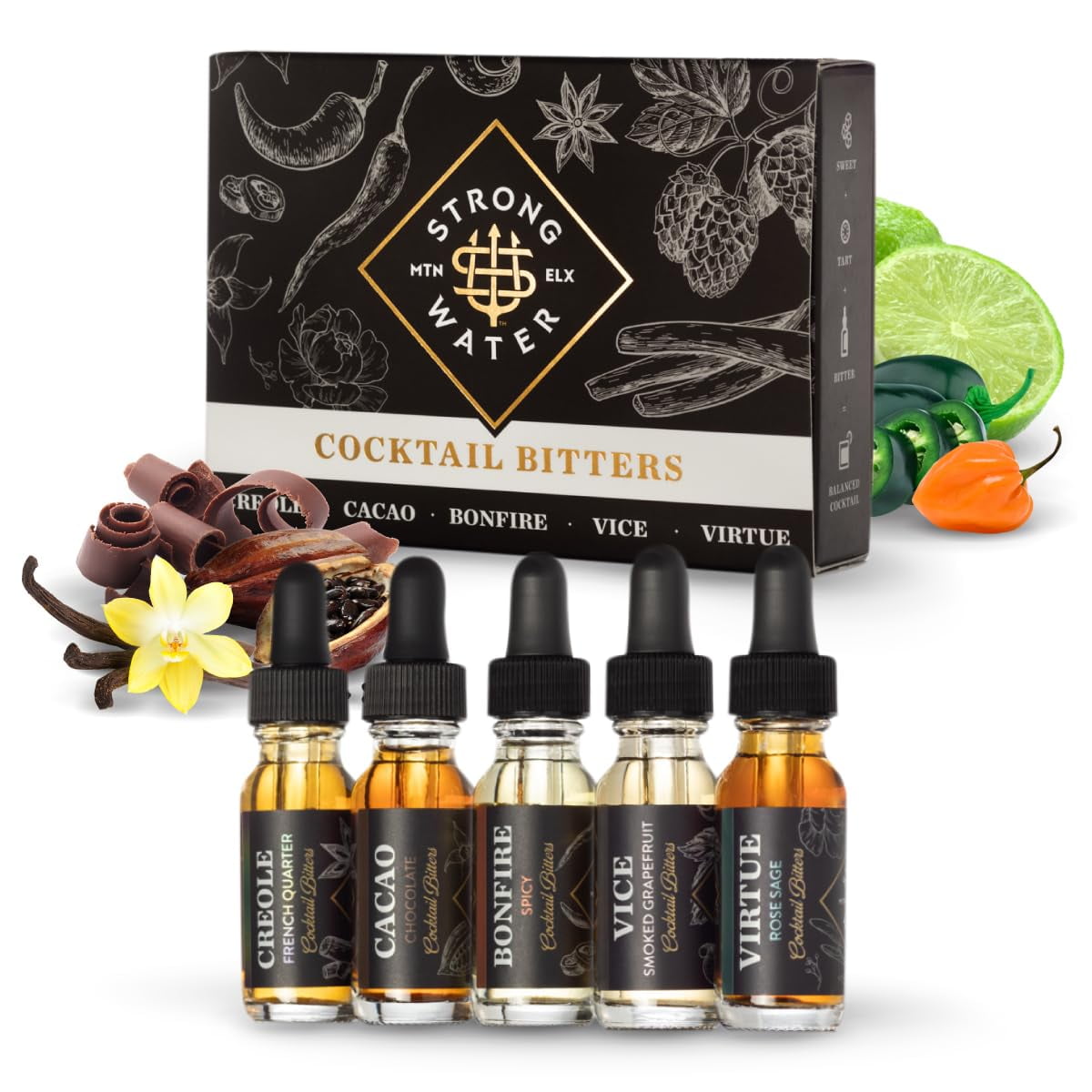 Strongwater Complex Cocktail Bitters Sampler Cocktail Bitters Set