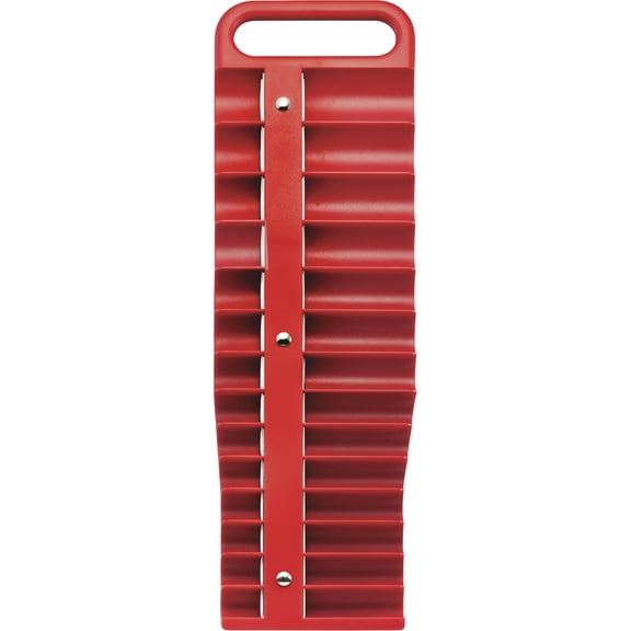 Strongway 3/8in.-Drive Magnetic Socket Holder, SAE and Metric, Red
