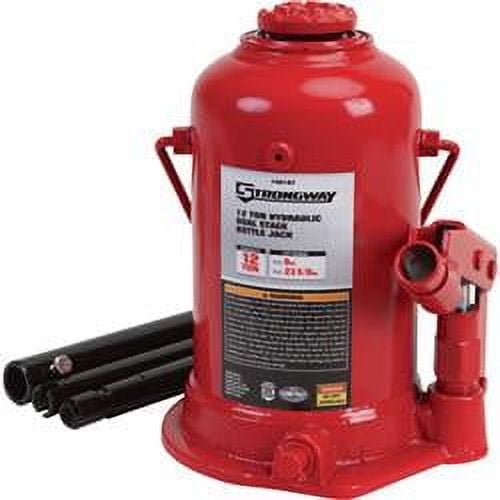 Strongway 46197 Hydraulic High Lift Double Ram Bottle Jack 12 Ton