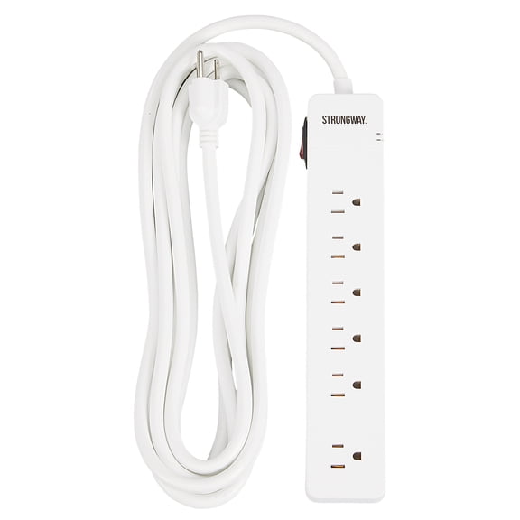 Strongway 6-Outlet Surge Protector Power Strip, 15ft.L, 14/3 Ga., 15 Amps