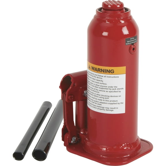 Strongway 8-Ton Hydraulic Bottle Jack with Welded Base