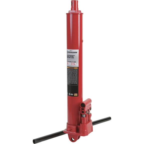 Strongway 8-Ton Long Ram Hydraulic Jack, Double Piston, Clevis Base
