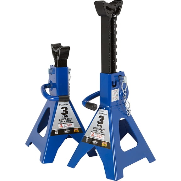 Strongway Double-Locking Jack Stands, Pair, 6000-Lb. Capacity, 11in.16-3/4in. Lift Range