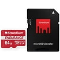 thumbnail image 1 of Strontium 64GB Nitro Plus Endurance A2 micro SDXC Class 10 memory card with SD Adapter, 1 of 1