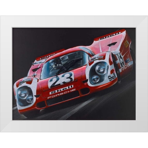 Strothers, Todd 24x19 White Modern Wood Framed Museum Art Print Titled - Porsche 917