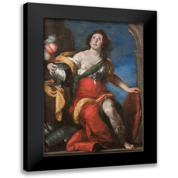 Strozzi, Bernardo 11x14 Black Modern Framed Museum Art Print Titled - Allegorical Figure