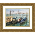thumbnail image 1 of Strube, Ling 32x25 Gold Ornate Wood Framed with Double Matting Museum Art Print Titled - Stroll in Venice III, 1 of 4