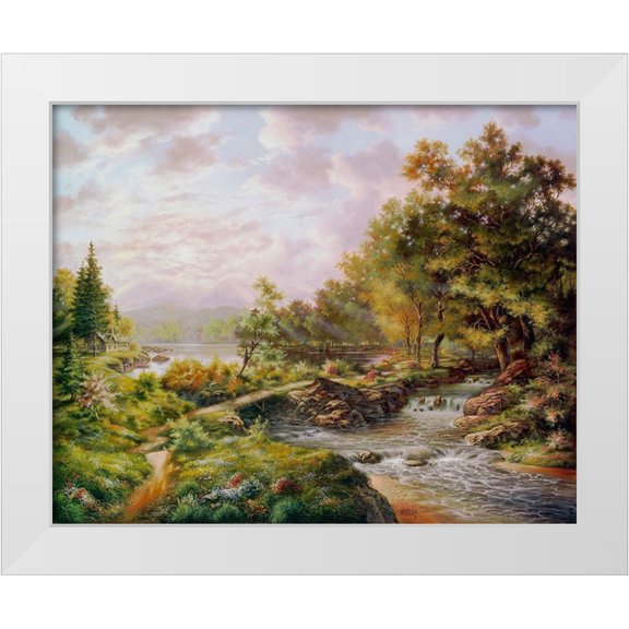 Strubel, Klaus 14x12 White Modern Wood Framed Museum Art Print Titled - Summer Retreat