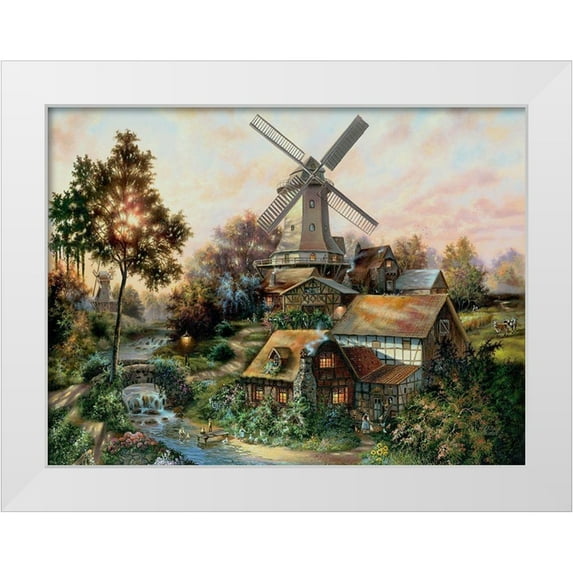 Strubel, Klaus 14x12 White Modern Wood Framed Museum Art Print Titled - The Lights of Home
