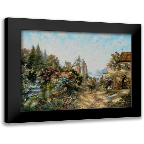 Strubel, Klaus 18x15 Black Modern Framed Museum Art Print Titled - Andernach at the Rhine