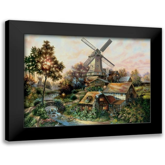 Strubel, Klaus 24x19 Black Modern Framed Museum Art Print Titled - The Lights of Home