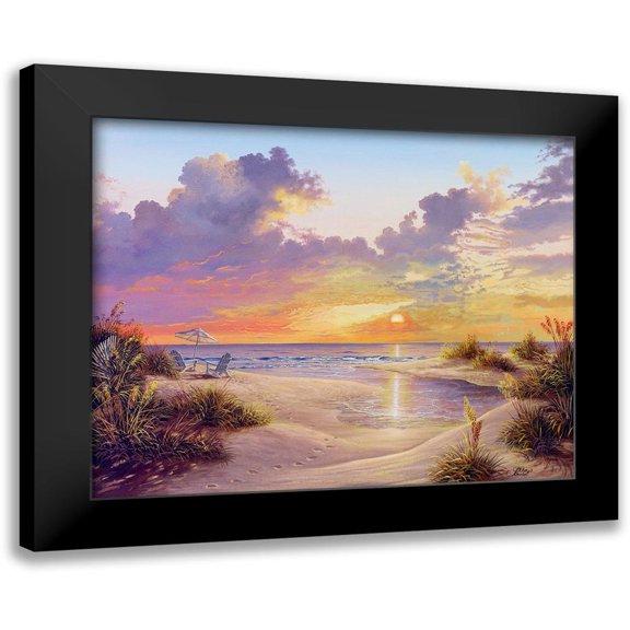 Strubel, Klaus 24x20 Black Modern Framed Museum Art Print Titled - Paradise Sunset