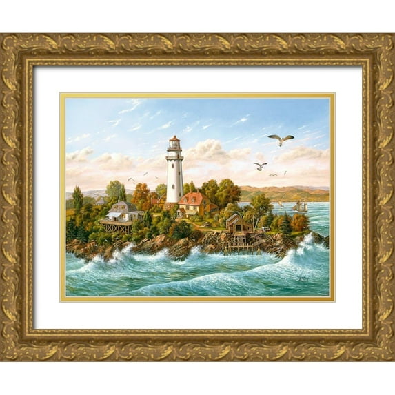 Strubel, Klaus 32x25 Gold Ornate Wood Framed with Double Matting Museum Art Print Titled - Midsummer Breeze