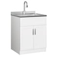 thumbnail image 1 of StructoMax Laundry Sink with Cabinet, Full Body Durable Stainless Steel, 25-Inch Wider Stainless Steel Utility Sink, Multi-Use for Laundry, Kitchen, Bathroom, Garage, 1 of 7