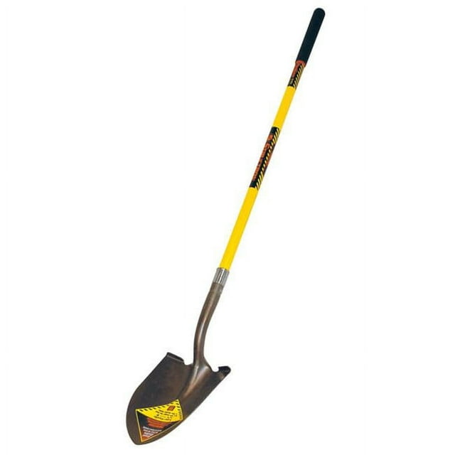 Structron S600 Power Series 49560 Shovel, 11-1/2 in L x 9-1/2 in W Blade, Fiberglass Handle