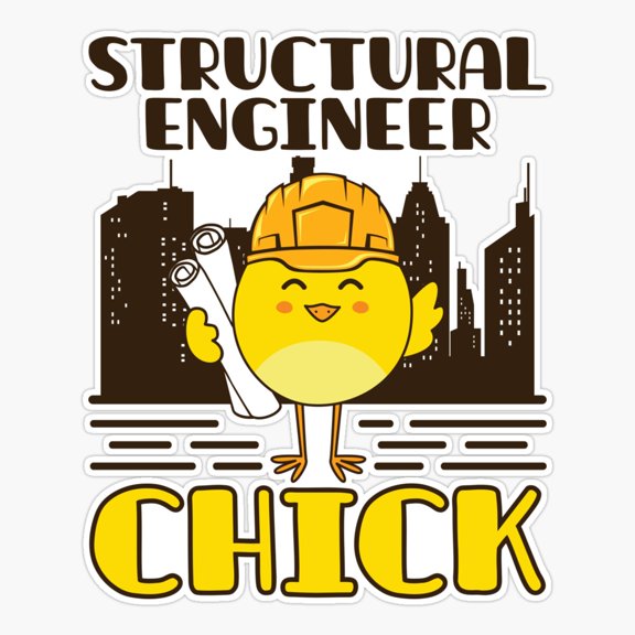 Structural Engineer Chick Er, Phone Decal Water Bottle Stickers Car Decals, Funny Birthday Gift