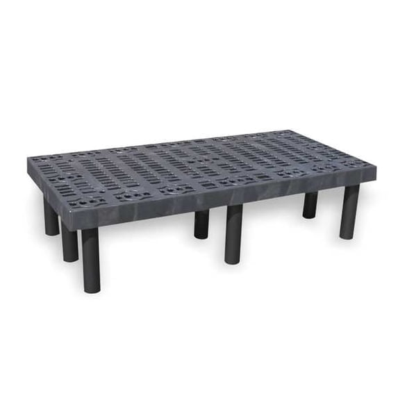 Dungeness Rack Structural Plastics Dunnage Rack,700 lb.,HDPE,48 W x 24 D D4824 ...