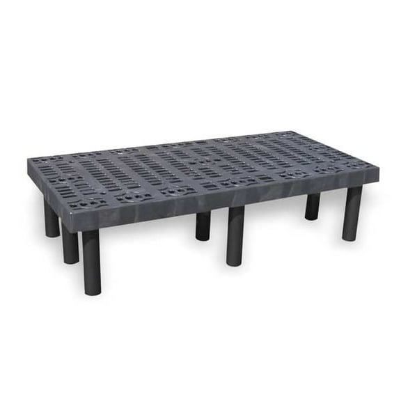 Structural Plastics Dunnage Rack,700 lb.,HDPE,48 W x 24 D D4824