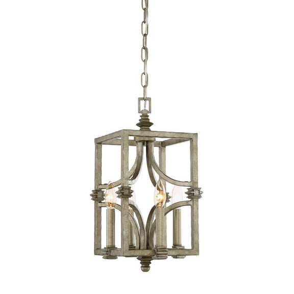 Structure 4-Light Pendant in Aged Steel