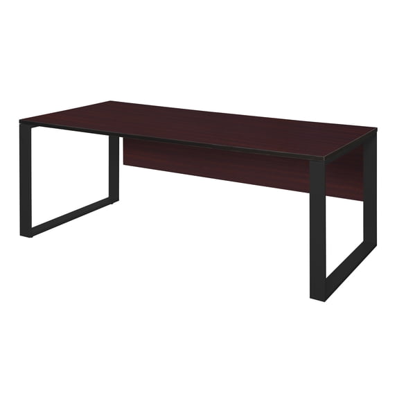 Structure 72" x 36" Training Table with Modesty Panel- Mahogany/Black