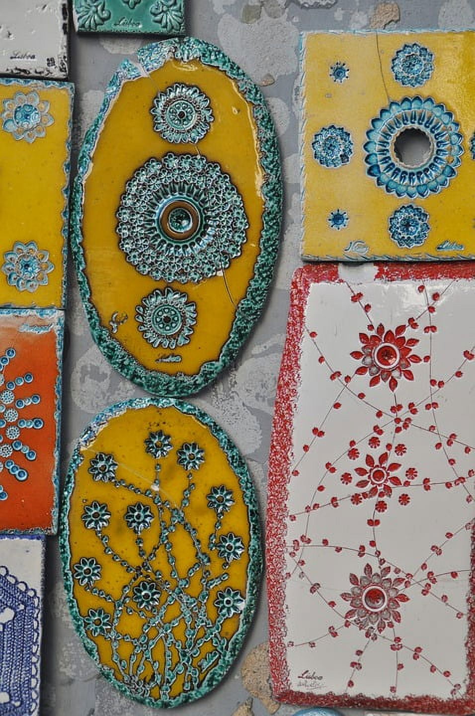 Structure Color Art Craft Tile Tiles Colorful Laminated Poster Print