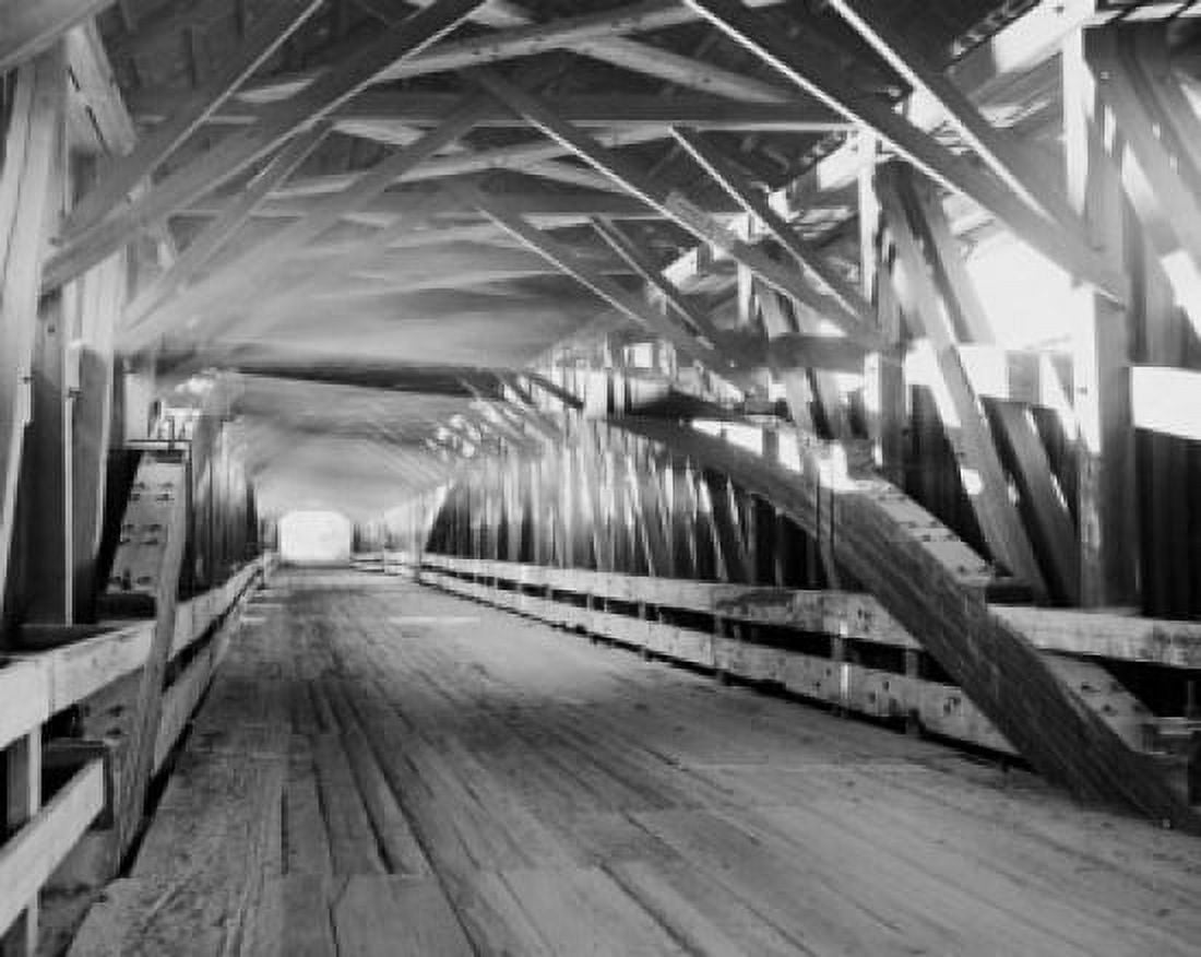 Structure of a covered bridge Cornish-Windsor Covered Bridge New Hampshire-Vermont USA Canvas Art -  (24 x 36)