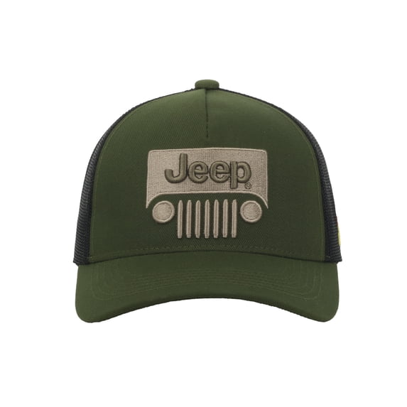 Structured 5-Panel Jeep Grill Logo Cap
