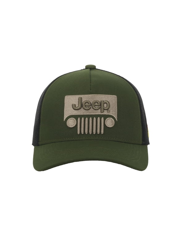 Structured 5-Panel Jeep Grill Logo Cap