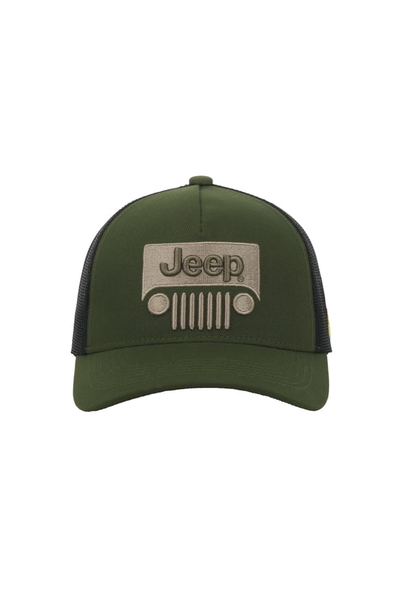 Structured 5-Panel Jeep Grill Logo Cap