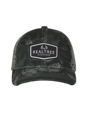 Structured 6-Panel Stretch Adjustable Cap with Pongee Realtree WAV3 Mirage Fabric and Perforated Panels