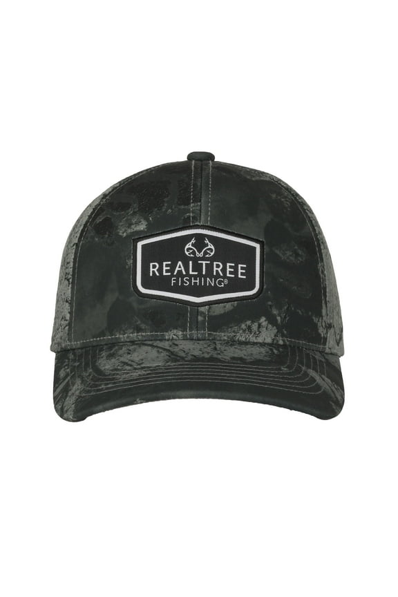 Structured 6-Panel Stretch Adjustable Cap with Pongee Realtree WAV3® Mirage Fabric and Perforated Panels