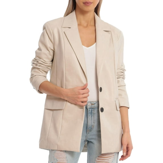 Structured Boyfriend Blazer Bone S